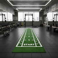 Gazon synthétique imperméable en plastique vert foncé de haute qualité, tapis d'herbe artificielle, gazon de golf personnalisé, haute densité, durable