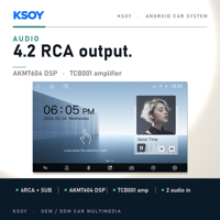 KSOY Pemutar Android Mobil Layar Android 9 Inci Audio Mobil Android Navigasi GPS WiFi Layar Sentuh Bluetooth