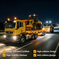 Semi-remorque à plateau bas 3/4 essieux, remorque à plateforme basse standard pour le transport de camions lourds et de machines