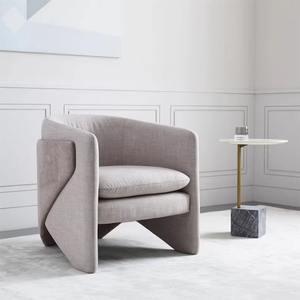 Sofá de espera de área pública de hotel y salón de terciopelo moderno de lujo ligero y combinación de silla de recepción - Product Image 5