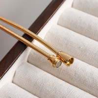 Collier ras du cou tendance en acier inoxydable 316 plaqué or 14K/18K, résistant à l'eau et inaltérable, pour femme - Idéal pour les soirées