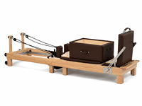 Reformer Pilates pliable en bois d’érable avec pieds réglables Machine de fitness professionnelle pour studio et maison