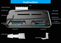 Station de charge de refroidissement pour station de support de chargeur de Console PS5 avec lumière RVB colorée pour stk-DZ501 de manette PS5