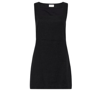 Vestido Camisero sin Mangas con Cuello Cuadrado Estilo Pure Desire para Mujer, Vestido Mini Elegante y Delgado para Vacaciones - Product Image 1