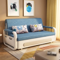 Sofá Cama Plegable Multifuncional Telescópico de Doble Uso con Estructura Metálica, Individual y Doble, para Sala de Estar y Dormitorio
