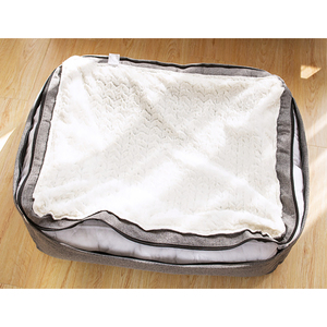 Venta al por mayor de varios colores rectángulo lavable cama para perros cama calmante para perros - Product Image 3