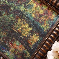 Peintures de paysages européens, fleurs, art mural vintage, cadre en bois, décoration murale de luxe pour mariage, toile, décoration intérieure
