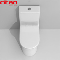 WC monobloc moderne en céramique à double chasse avec abattant à fermeture douce – Idéal pour la maison, l'hôtel, l'école, les toilettes publiques – Installation au sol facile