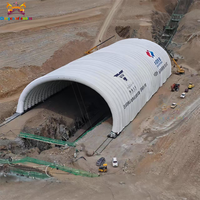 Dôme Gonflable Temporaire Imperméable et Robuste, Résistant à la Neige, pour Chantiers, Serres, Utilisation Sportive, Tailles Personnalisables
