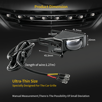 Faros Antiniebla Ultra Delgados con Proyector LED Integrado, de Bajo Perfil, con Doble Color para Autos y Camionetas, Universales