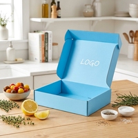 Boîtes d'expédition et emballages personnalisés avec logo gratuit, impression intégrale, logo personnalisé, bleu