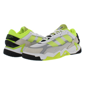 ADIDAS niteball II รองเท้าออกกำลังกายสำหรับผู้ชายและรองเท้าสำหรับออกกำลังกายแบบไขว้รองเท้าสีขาว/โซลาร์สีเหลือง/แกนสีดำ-100% ของแท้ - Product Image 3