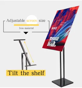 Promotie Reclame Displayrek Smeedijzeren Bewegwijzering Poster Frame Staande Winkelreclame Display Stand