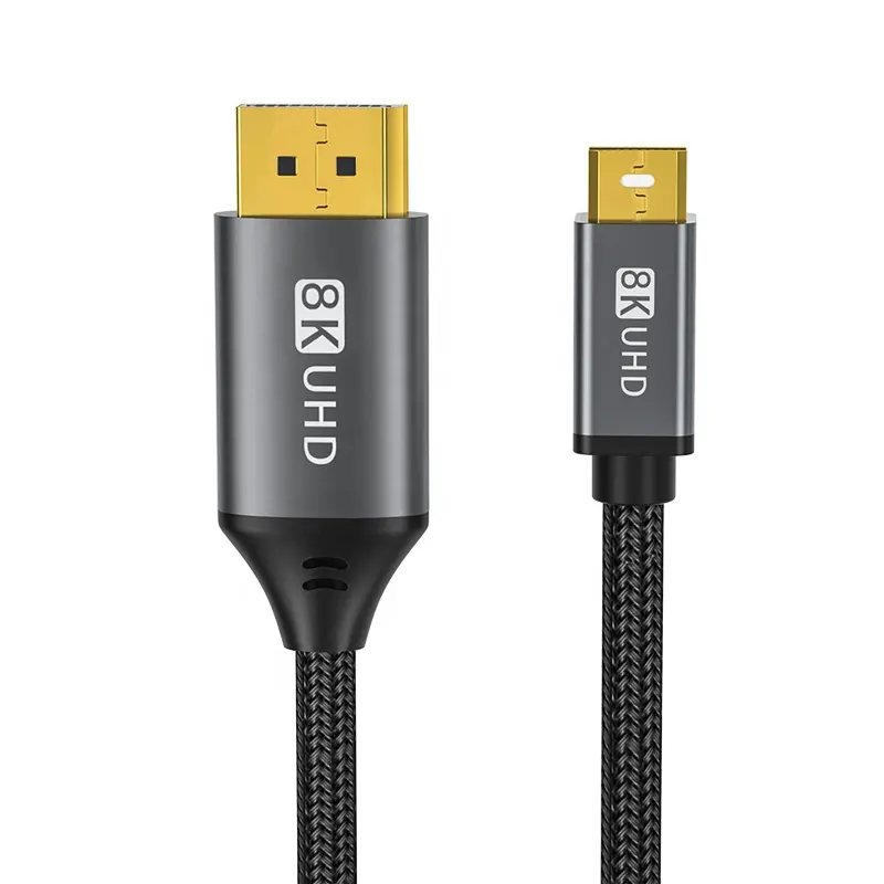 Мини-кабель DisplayPort к кабелю DisplayPort, 8K60Hz Mini DP Cable4K120HZ кабель мини-дисплея 2 м/6.6ft, Grey