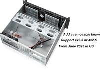 RackChoice Châssis de serveur en acier 3U pour montage en rack ATX/Micro ATX/Mini-ITX (8x3.5/6x3.5/2x2.5 baies de disques, ports USB avant, 3 ventilateurs 120 mm)