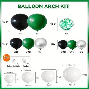 Kit de guirlande de ballons 102 pièces, thème Forêt, Vert, Noir, Argent, pour <span class=keywords><strong>Anniversaire</strong></span> Garçons, Baby Shower, Ballons Thème Football - Product Image 4