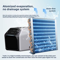 Climatiseur mobile ICEENERGY/Ice Energy 24V 48V 8000 BTU ultra-fin silencieux, adapté aux animaux domestiques, avec moustiquaire pour le camping