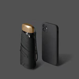 <span class=keywords><strong>Parapluie</strong></span> miniature personnalisé à 5 plis, design moderne, matériau d'impression UV 190T, taille de voyage, revêtement noir, résistant <span class=keywords><strong>au</strong></span> <span class=keywords><strong>vent</strong></span>, manuel, logo - Product Image 4