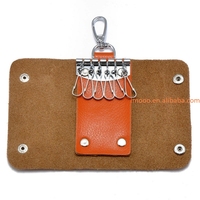 Precio de fábrica: Estuche de cuero para llaves de coche, funda organizadora con cadena, monedero, llavero, organizador de llaves de bolsillo