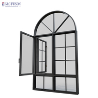 Ventana Arqueada de Aluminio Francesa Personalizable, Insonorizada y Minimalista, Estilo Villa, Marca Fuson