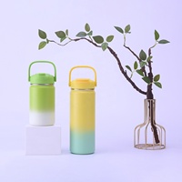 Botol Termos Stainless Steel Multi Ukuran Mulut Lebar Anti Bocor dengan Pegangan, Cocok untuk Perjalanan, Logo Custom, Grosir