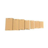 Boîte d'expédition en carton ondulé biodégradable avec bande détachable, fermeture autocollante, emballage, boîte postale en papier avec fermeture éclair