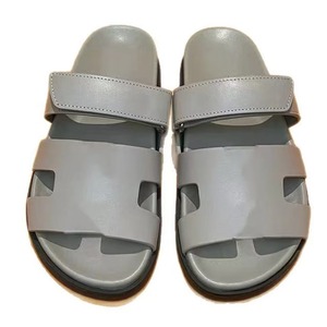 Sandalias de Hombre de Cuero Genuino de Lujo, Ajustables con Velcro, Plataforma Gruesa, Antideslizantes, Transpirables, para Playa y Verano - Product Image 3