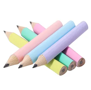 浙江厂家生态文具高级彩色涂层三角木制铅笔，带标志，为学童定制印刷