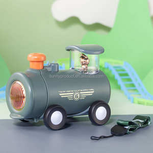 Bouteille d'eau isotherme PINKAH amusante en acier inoxydable 18/8 à double paroi avec <span class=keywords><strong>roues</strong></span> mobiles, paille et corde pour enfants, idéale pour le sport en extérieur - Product Image 3