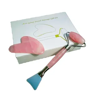 HY Hottest Arrival White In Freezer Benefits Of And Gua Sha Jade Roller For Scrape Therapy