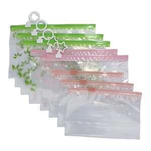 Customized reusable food frozen <b>storage</b> bag with pull loop <b>plastic</b> self sealing zipper bag - Product Image 2