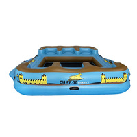 Île flottante de piscine de château de sable gonflable de personne du PVC 6 avec le support de tasse pour la partie de l'eau
