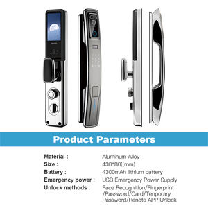3d פנים זיהוי פנים אוטומטי בקרת דלת מנעול tuya tlock wifi מרחוק אוטומטי חכם מנעול עם מצלמה - Product Image 6