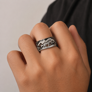 Anello Vintage con Coppia di Lupi per Uomo e Donna, Gioiello da Dito di Tendenza - Product Image 4