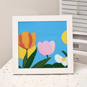 SONGWOO Pittura Diamantata 5D per Bambini con Cornice, Diamanti Rotondi Completi, Motivo Gattino Cartone Animato, Regalo per Bambini - Product Image 5