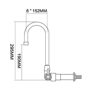 Robinet de cuisine commercial moderne en laiton chromé avec bec rotatif intelligent et économiseur d'eau pour hôtels - Product Image 2
