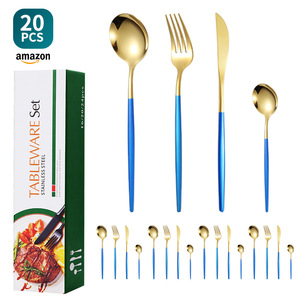 Juego de Cubiertos Occidentales de 20 Piezas, Acero Inoxidable, Caja de Regalo, Utensilios Duraderos para Catering - Product Image 3