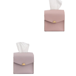 Caja de pañuelos de cuero PU estilo japonés y coreano, bolsa de pañuelos creativa y atractiva para Instagram, para el hogar, dormitorio, sala de estar y coche - Product Image 5