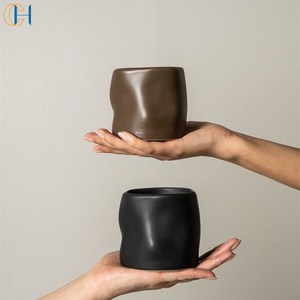 C & H Màu Sắc Khác Nhau Tùy Chọn Trang Trí Nội Thất Trà Cốc Cà Phê Và Thiết Kế Tự Nhiên Thời Gian Dài Sử Dụng Bền Gốm Nến Jar - Product Image 3