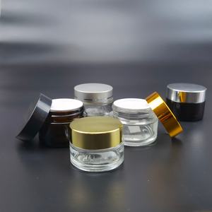 Pot en verre transparent de luxe 5g 10g 15g 20g 30g pour soins de la peau, crème pour les yeux, lotion, conteneurs cosmétiques avec couvercle doré - Product Image 2