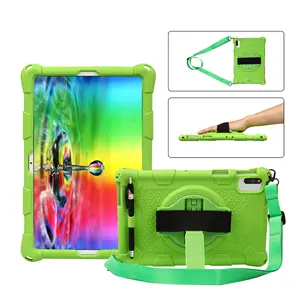 Detachable Swivel Bracket Tablet Case Soft Silicone Anti-Drop Protective Cover For Samsung Tab A8 10.5" X200/X205