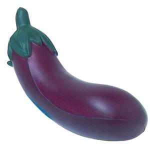Balle anti-stress personnalisée violet brillant aubergine avec logo imprimé – Cadeau promotionnel pour la cuisine, le bureau, soulagement de l'anxiété, nouveauté - Product Image 1