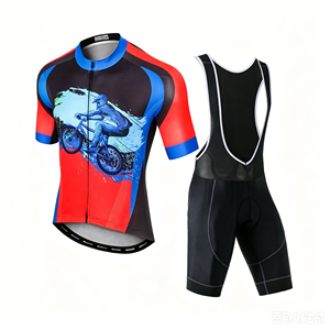 Combinaison de cyclisme sur mesure pour la course sur route, avec tissu à séchage rapide et coussinets épais anti-choc, pour les compétitions d'élite des cyclistes professionnels. - Product Image 3
