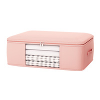 Épaississement Extra Large PVC Fenêtre Visuelle Conception Ménage Boîte Non-Tissé Tissu Sac De Rangement Pour Literie Couette Couverture Vêtements