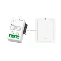 Télécommande sans fil 433 MHz, interrupteur mural 1 canal, 10A 110V-220V, portée 50m, circuit unidirectionnel
