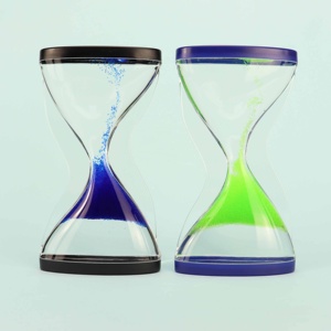 Horloge <span class=keywords><strong>sablier</strong></span> anti-gravité en plastique acrylique avec liquide, pour enfants, éducation sensorielle, <span class=keywords><strong>luxe</strong></span> - Product Image 4