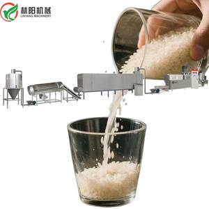 Línea de Producción de Arroz Enriquecido con Nutrientes Totalmente Automática, Extrusora de Doble Tornillo, Motor de Engranajes, Alta Eficiencia, Elaboración de Arroz Fortificado - Product Image 1