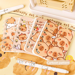 Carnet à spirales à couverture rigide A7 mignon Capybara, fournitures scolaires <span class=keywords><strong>éco</strong></span>logiques de bonne qualité fabriquées en Chine pour enfants - Product Image 5