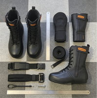 Bottes de sauvetage professionnelles noires mi-mollet, résistantes aux perforations et à la chaleur, chaussures de sécurité certifiées pour environnements difficiles