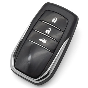 Coque de clé de voiture universelle noire à 3 boutons, étui pour télécommande, housse de clé intelligente sans clé avec lame non coupée pour véhicules - Product Image 4